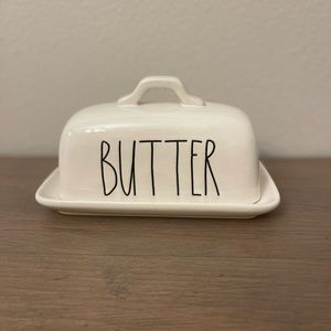 Rae Dunn butter dish, ceramic